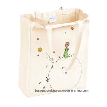 OEM Produce Customized Logo Printed Promotional Cotton Canvas Tote Beach Handbag